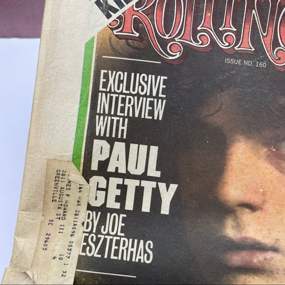 Vintage Rolling Stone Magazine Paul Getty May 9, 1974 Music Art History Rock - Picture 2 of 6